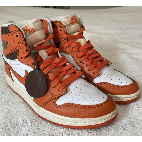 Nike Shoes - Nike Air Jordan 1 Retro OG Orange High tops woman's sz 9 Nike Tag Tennis‎ Shoes